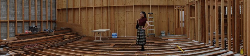 Ah-Lan inspecting the building progress